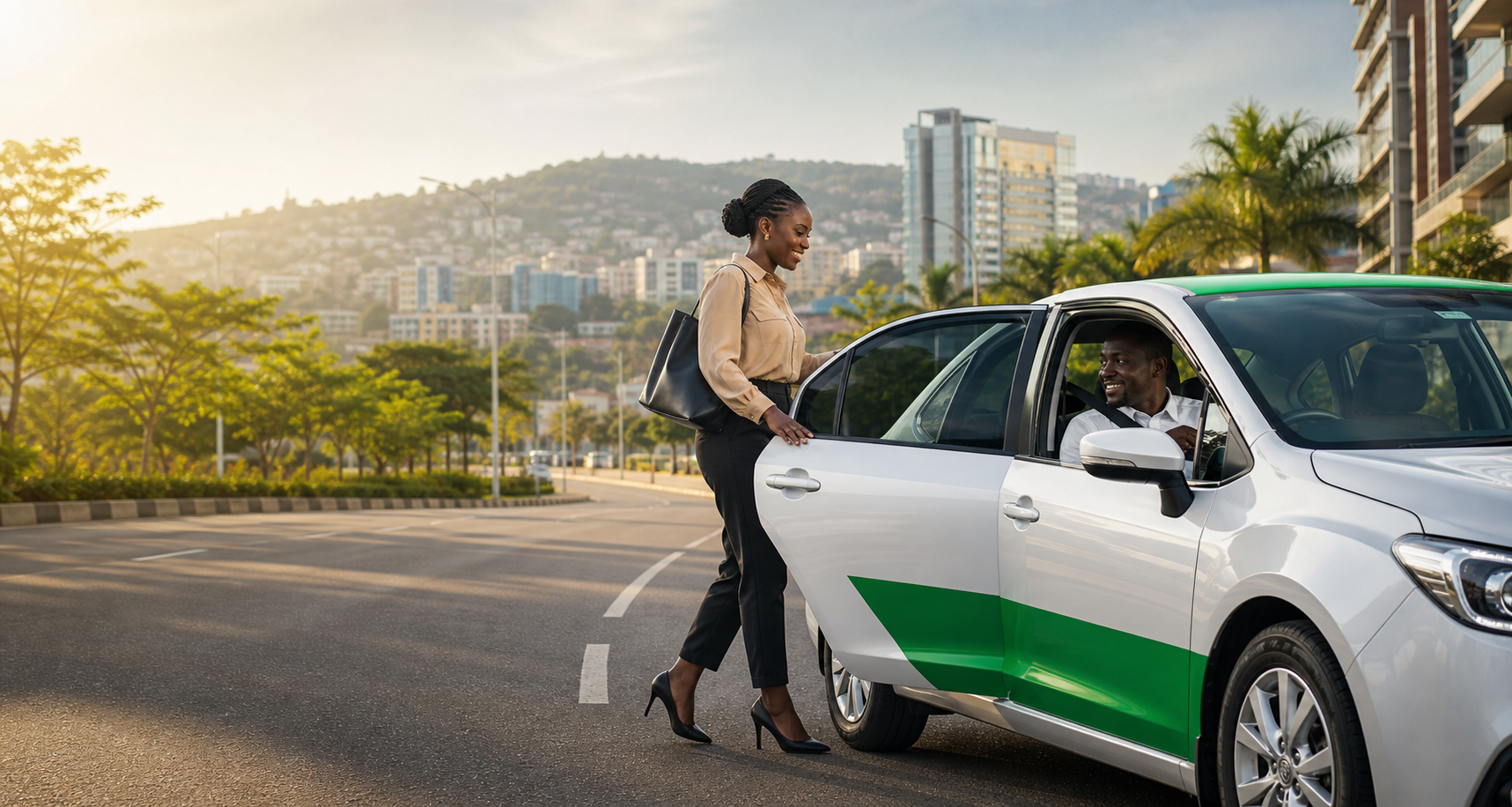 Tugende Mobility driver and taxi service in Kigali